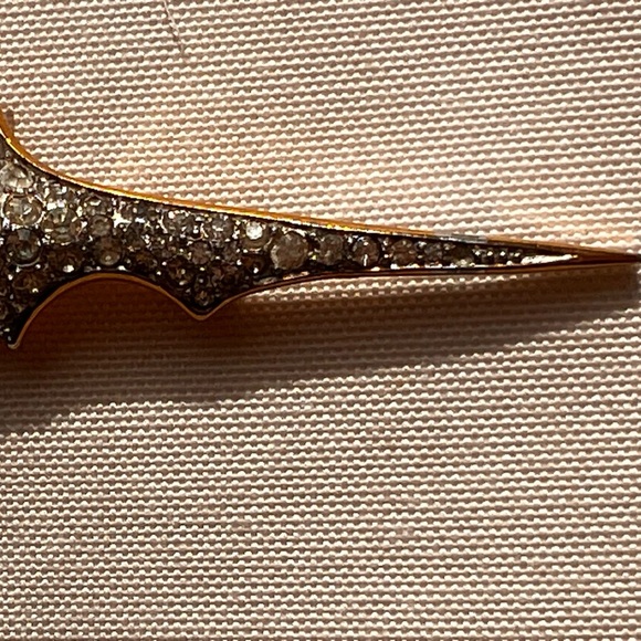 Vintage Jomaz Pavé Rhinestone lightning bolt Supernova Starburst Brooch Pin - Picture 7 of 10